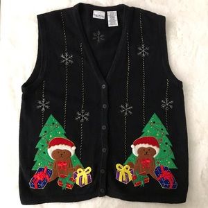 BOBBIE BROOKS Bears Ugly Christmas Sweater Vest